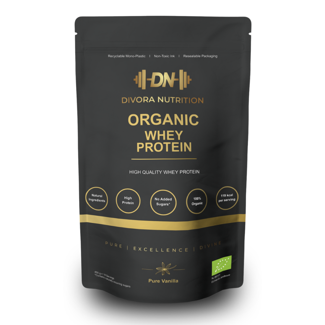Divora Divora Whey Protein Pure Vanilla bio 450.00 Gram