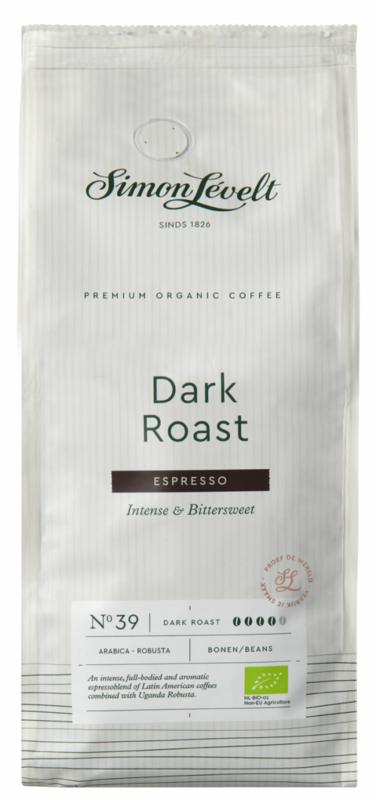 Simon Levelt Espresso dark roast bonen bio 1 Kilogram