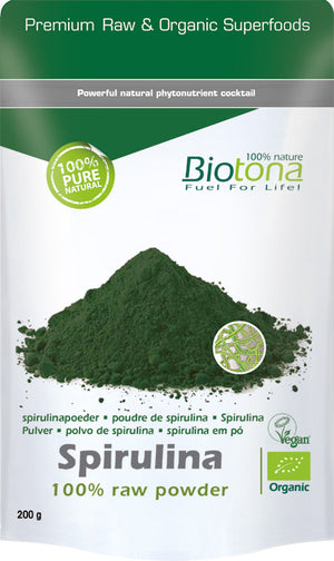 Biotona Spirulina raw powder organic 200 Gram