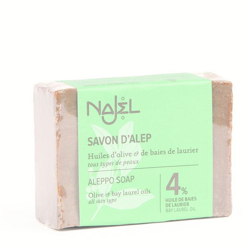 Najel Aleppo Olijfzeep 4% laurierolie 155 Gram