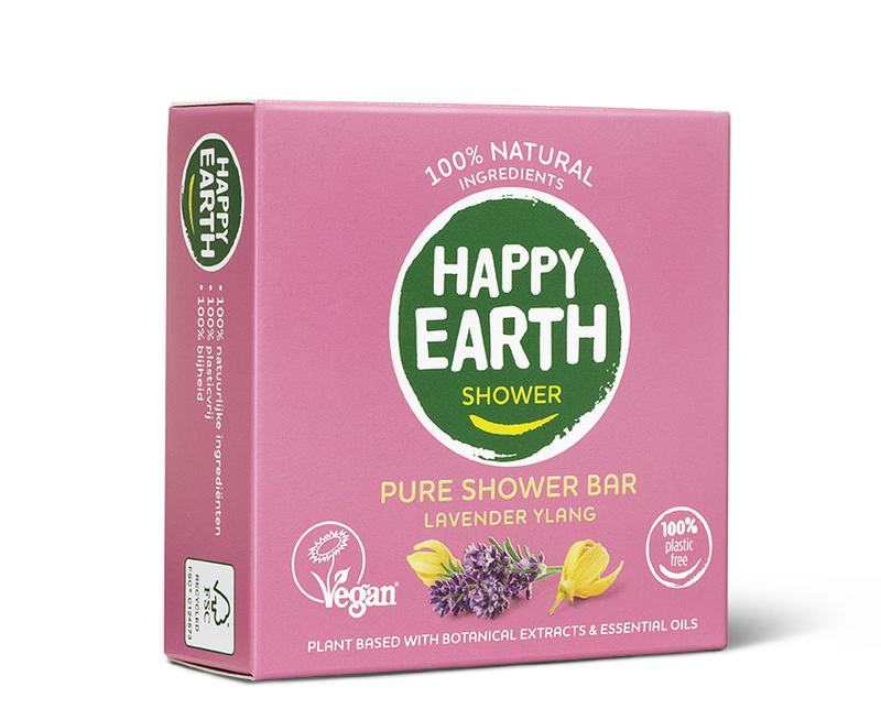 Happy Earth Showerbar lavender ylang 90 Gram