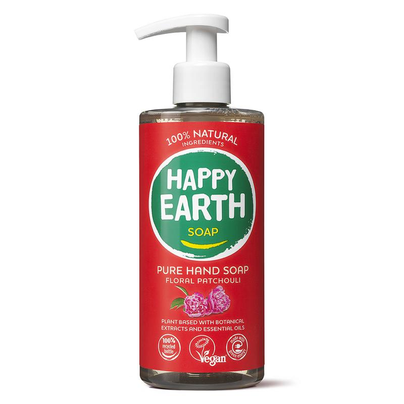 Happy Earth Handzeep floral patchouli 300 Milliliter