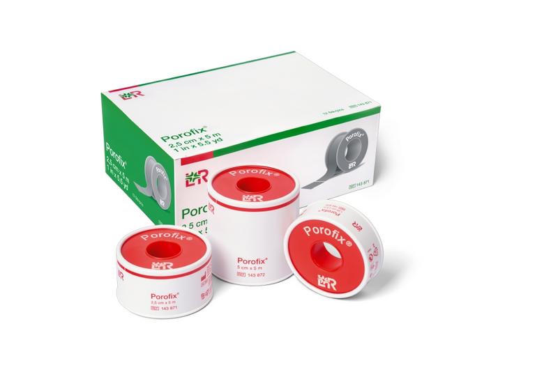 Porofix Hechtpleister 5m x 1.25cm latexvrij 18 Stuks