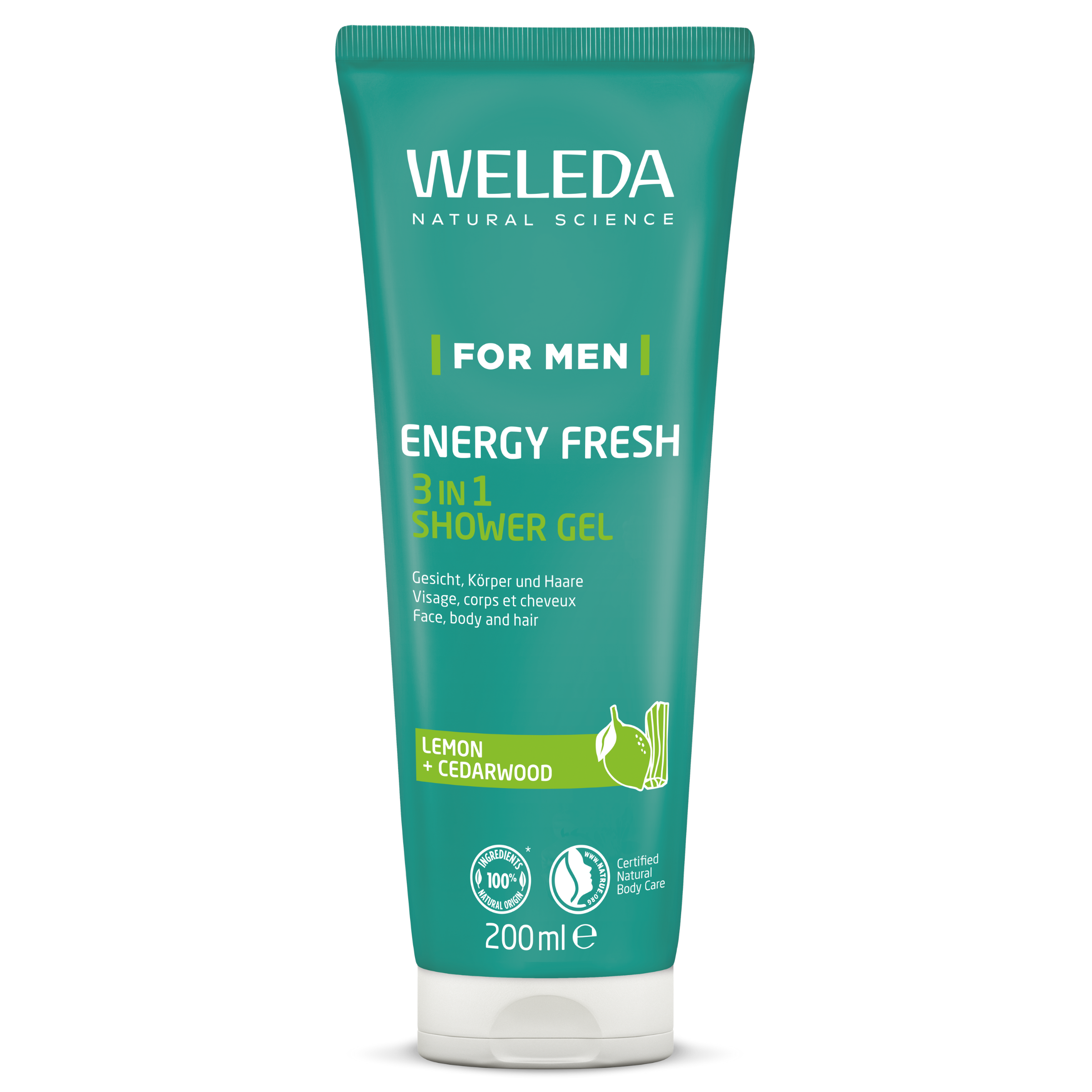 Weleda Men energy fresh douchegel 3 in 1 200.00 Milliliter