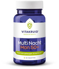 Vitakruid Multi Nacht Man 50+ 100% Vegan 30 Tabletten