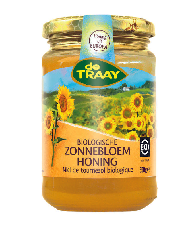 Traay Zonnebloem honing creme bio 350 Gram