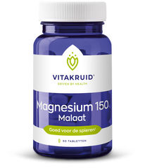 Vitakruid Magnesium 150 malaat met vitamine B6 (P-5-P) 30.00 Tabletten