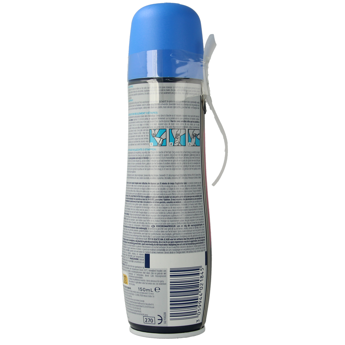 Veet Ontharingsspray gevoelige huid 150.00 Milliliter