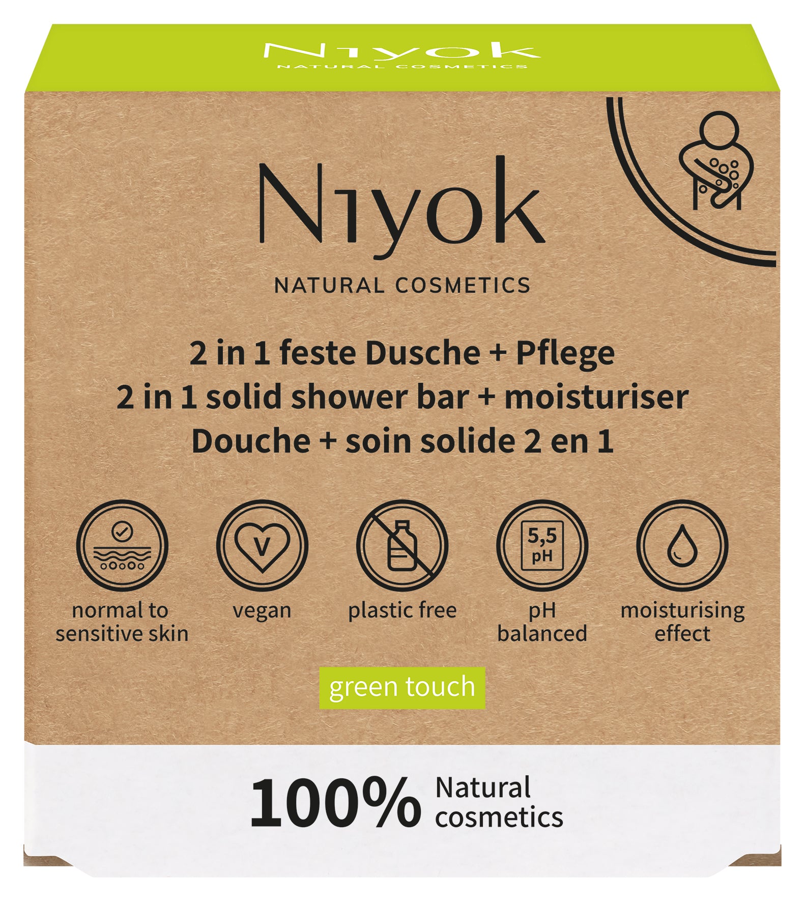 Niyok Shower 2 in 1 green touch 80.00 Gram