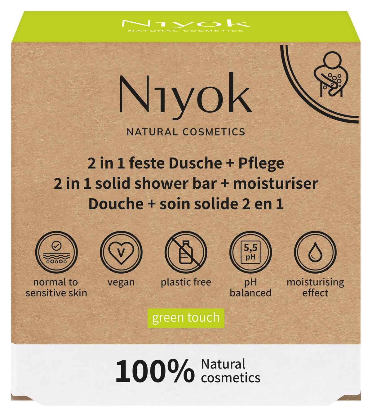 Niyok Shower 2 in 1 green touch 80.00 Gram
