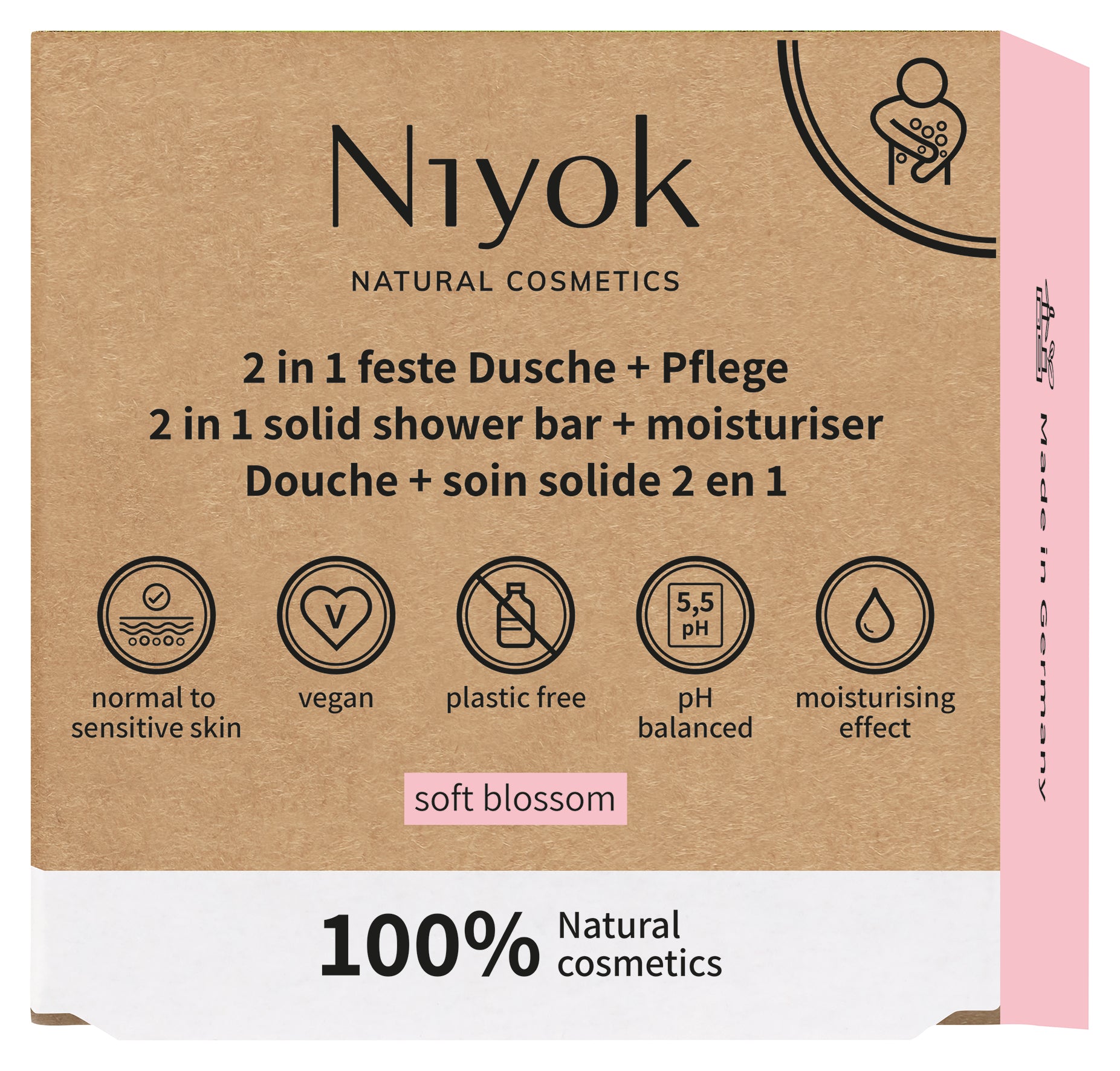 Niyok 2 in 1 shower soft blossom 80.00 Gram
