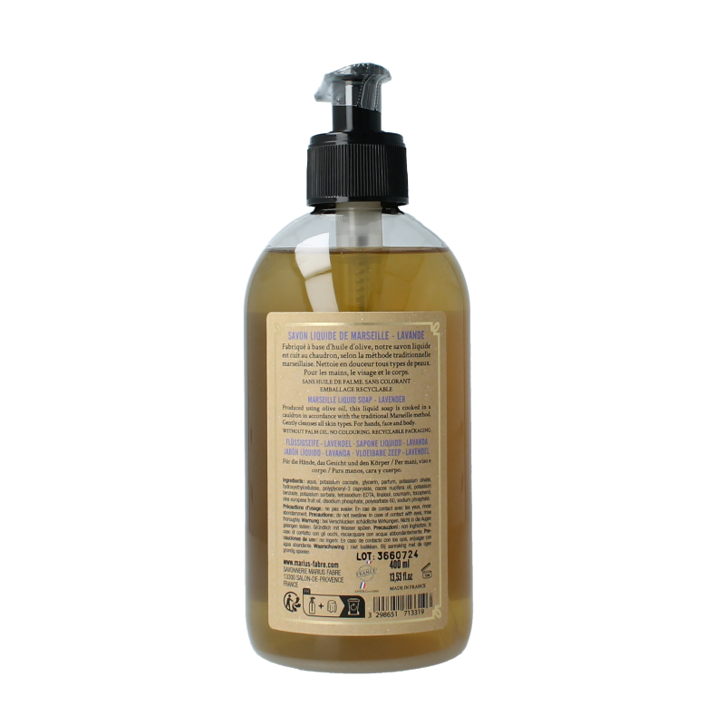 Marius Fabre Zeep lavendel met pomp 400 Milliliter