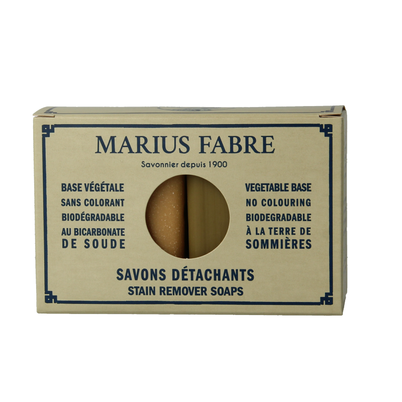 Marius Fabre Marseille vlekkenzepen voor donkere en witte was 2 Stuks