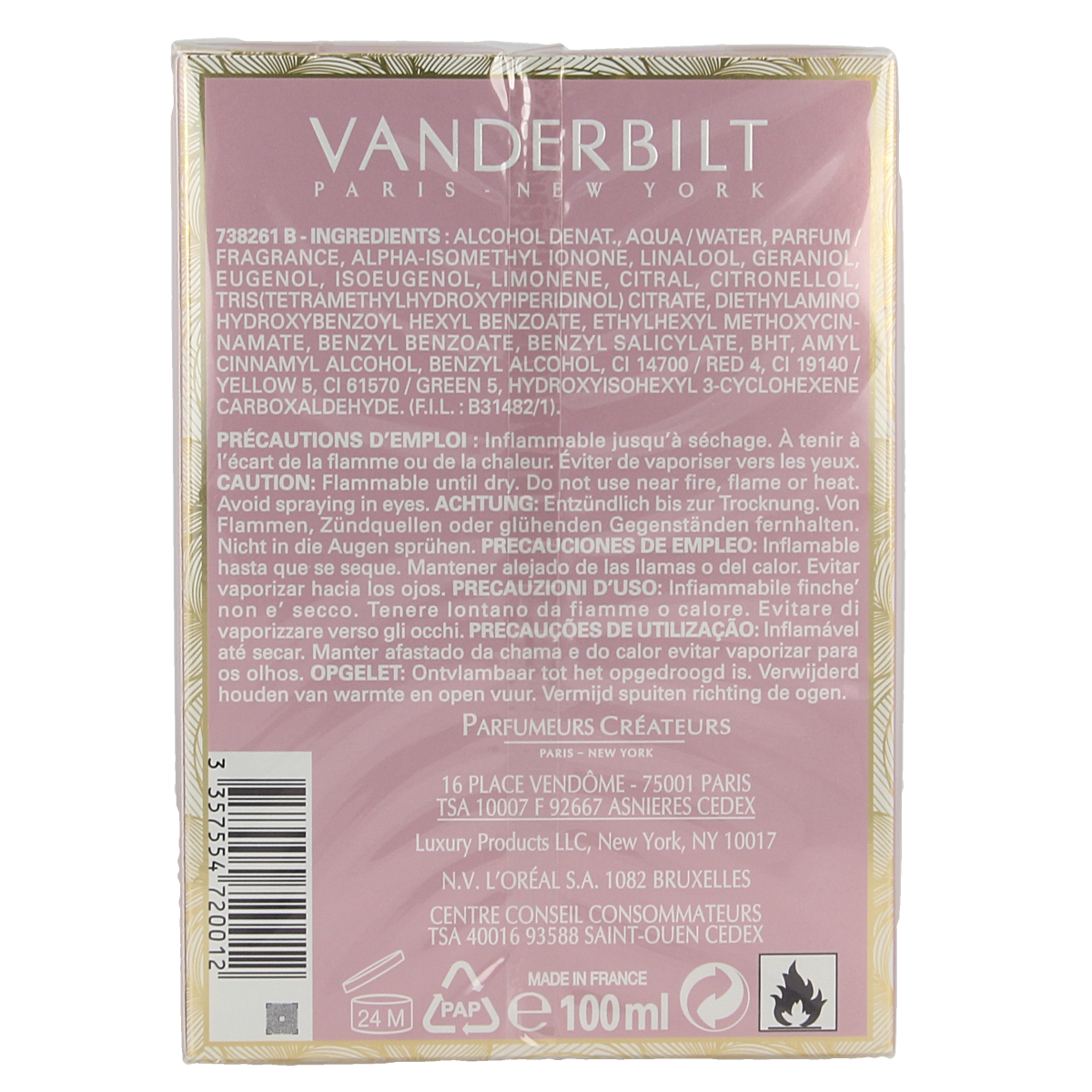 Vanderbilt Eau de toilette vapo female 100.00 Milliliter