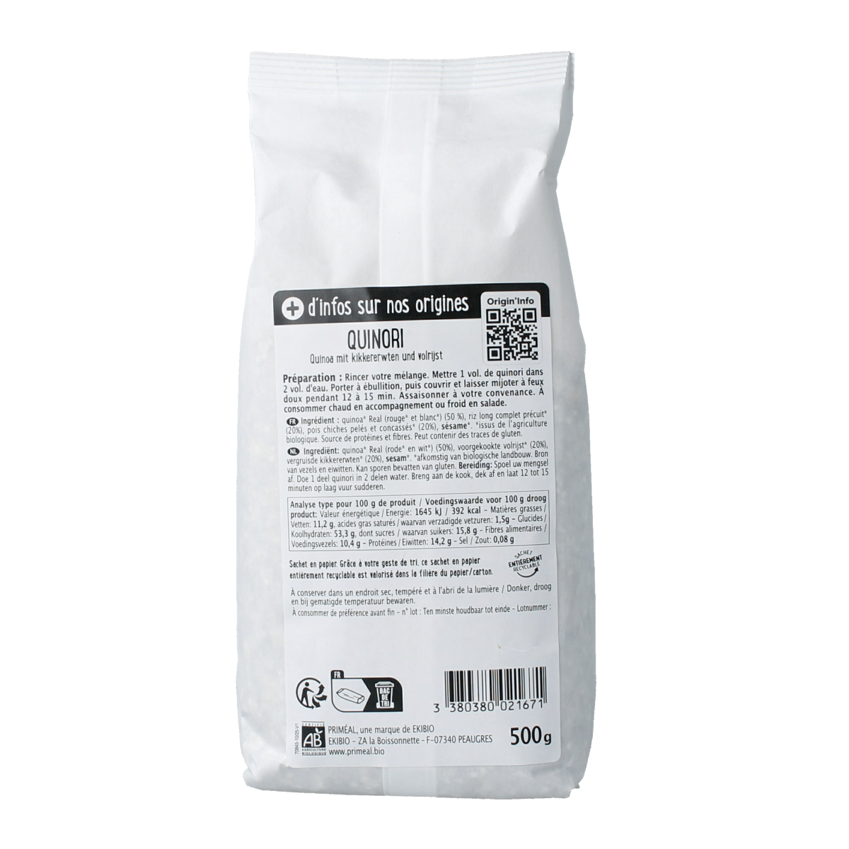 Primeal Quinori bio 500.00 Gram