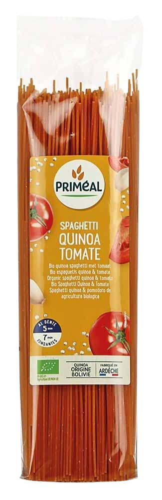 Primeal Organic spaghetti tarwe quinoa tomaat bio 500 Gram