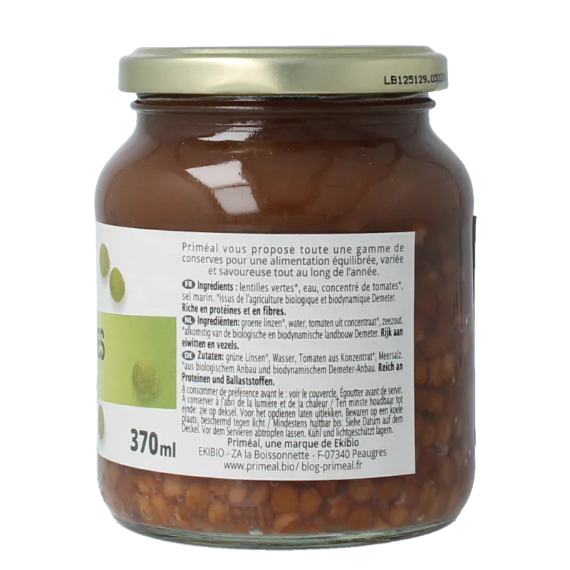 Primeal Linzen groen demeter bio 370 Milliliter