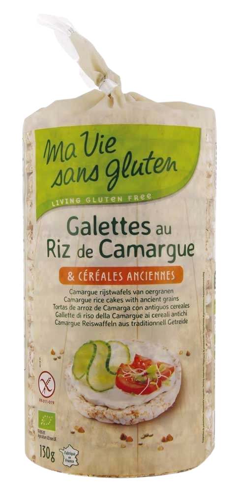 Ma Vie Sans Camargue rijstwafels van oergranen glutenvrij bio 130.00 Gram