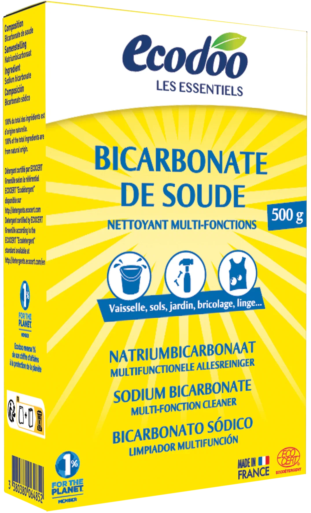 Ecodoo Zuiveringszout natriumbicarbonaat eco 500 Gram