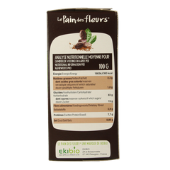 Pain Des Fleurs Krokante crackers cacao glutenvrij bio 160.00 Gram