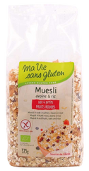 Ma Vie Sans Muesli haver/rijst 4 rode vruchten glutenvrij bio 375 Gram