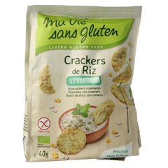 Ma Vie Sans Rijstcrackers rozemarijn glutenvrij bio 40 Gram