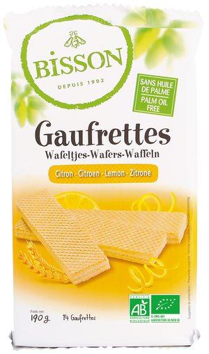 Bisson Citroen wafels gaufrettes bio 190.00 Gram