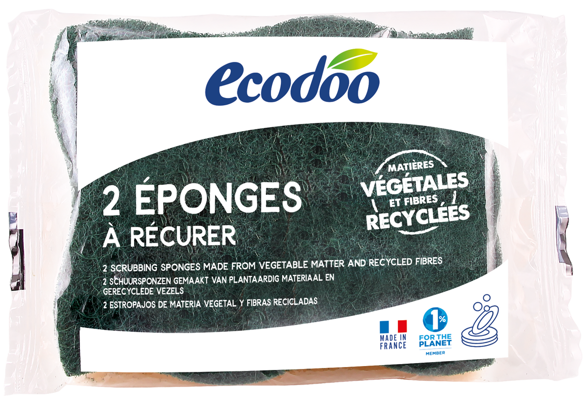 Ecodoo Schuurspons plantaardig bio 2 Stuks