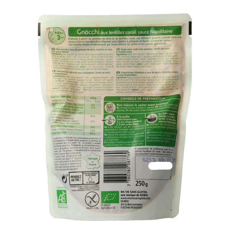 Ma Vie Sans Gnocchi Napolitana glutenvrij bio 250 Gram