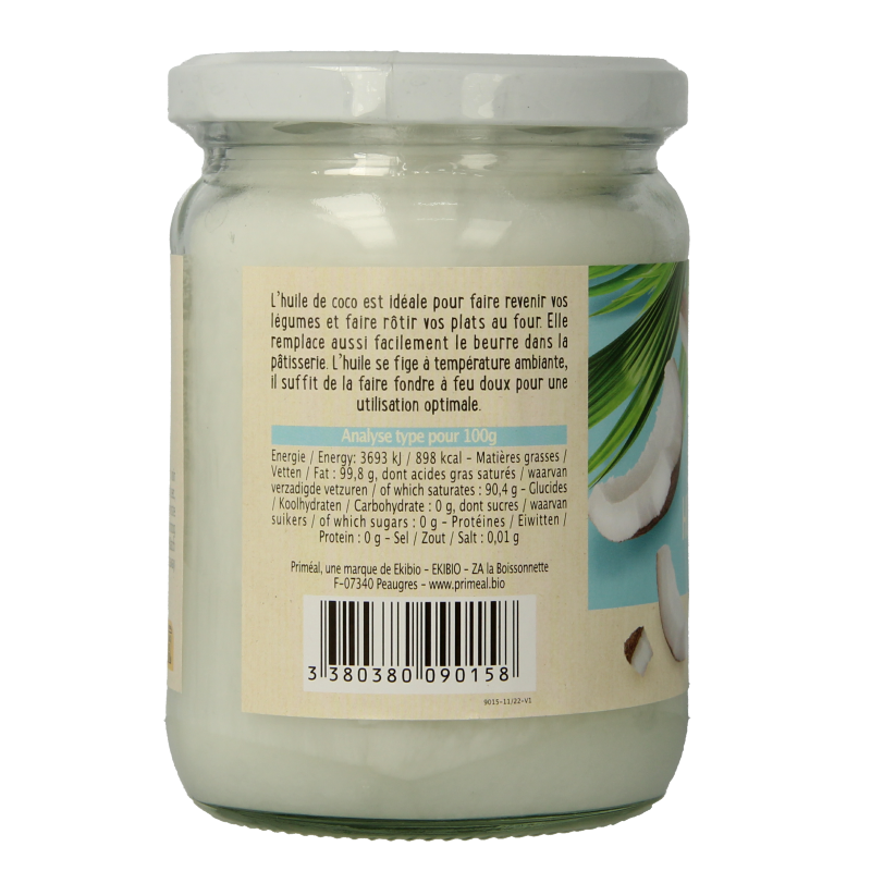 Primeal Kokosnoot olie bio 500 Milliliter