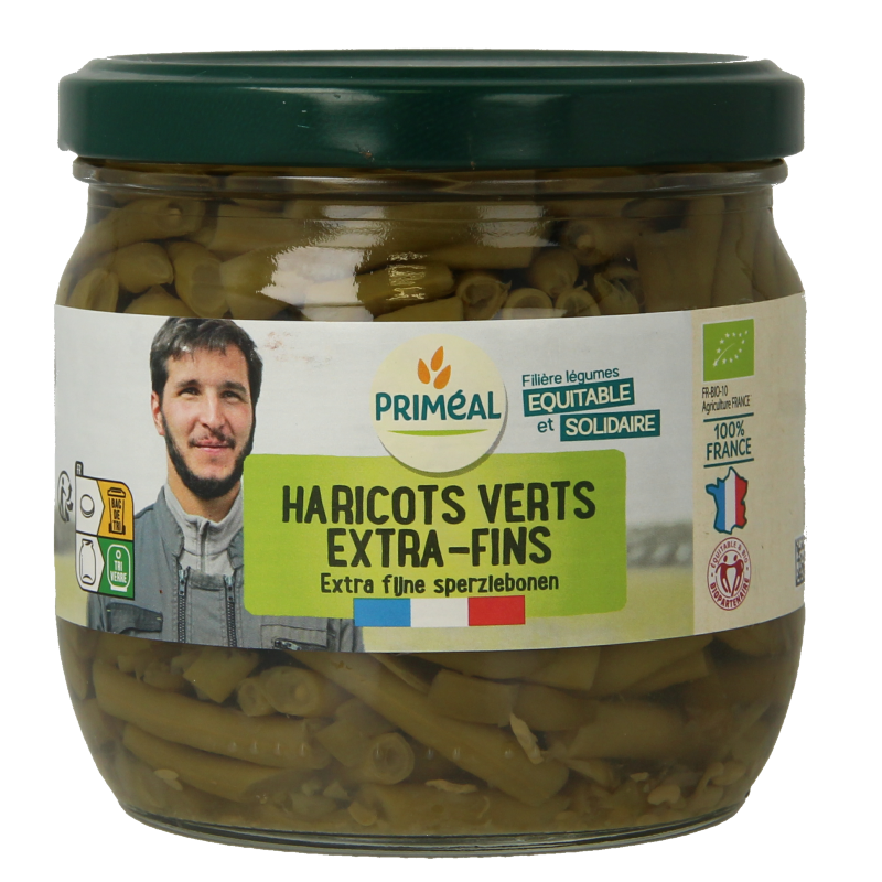 Primeal Haricots verts sperziebonen extra fijn bio 330 Gram