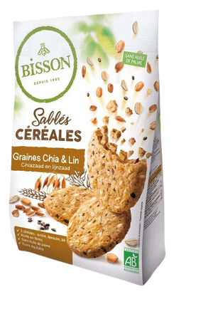 Bisson Galletas de arena con chía y linaza bio 200 Gramos