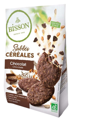 Bisson Zandkoekjes chocolade & granen bio 200.00 Gram