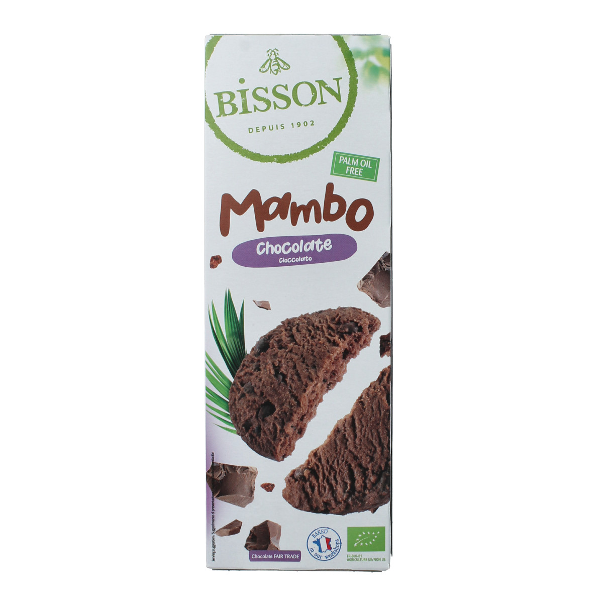Bisson Chocolade zandkoekjes met stukjes chocola bio 150.00 Gram