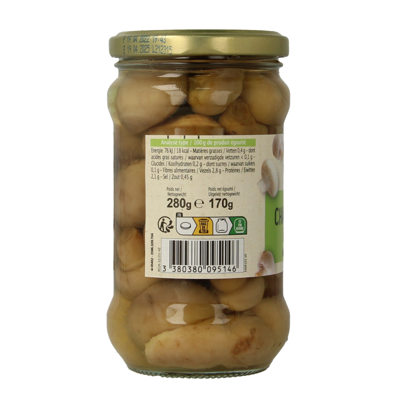 Primeal Champignons heel bio 280 Gram