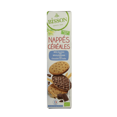 Bisson Melk chocolade frosted granenkoekjes bio 140.00 Gram