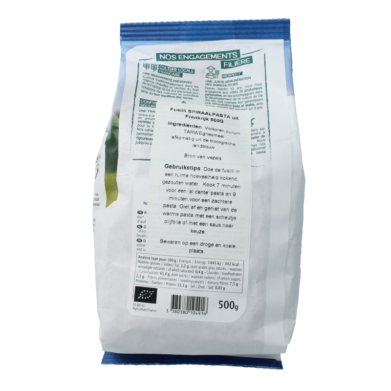 Primeal Fusilli volkoren bio 500 Gram
