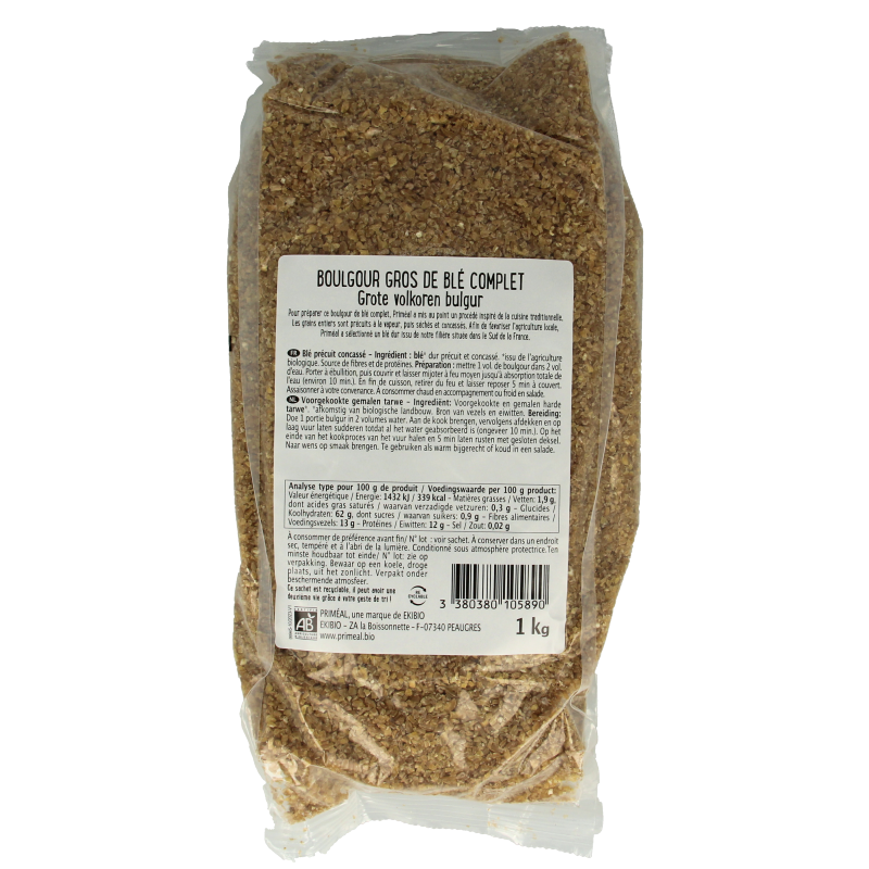 Primeal Bulgur volkoren bio 1 Kilogram