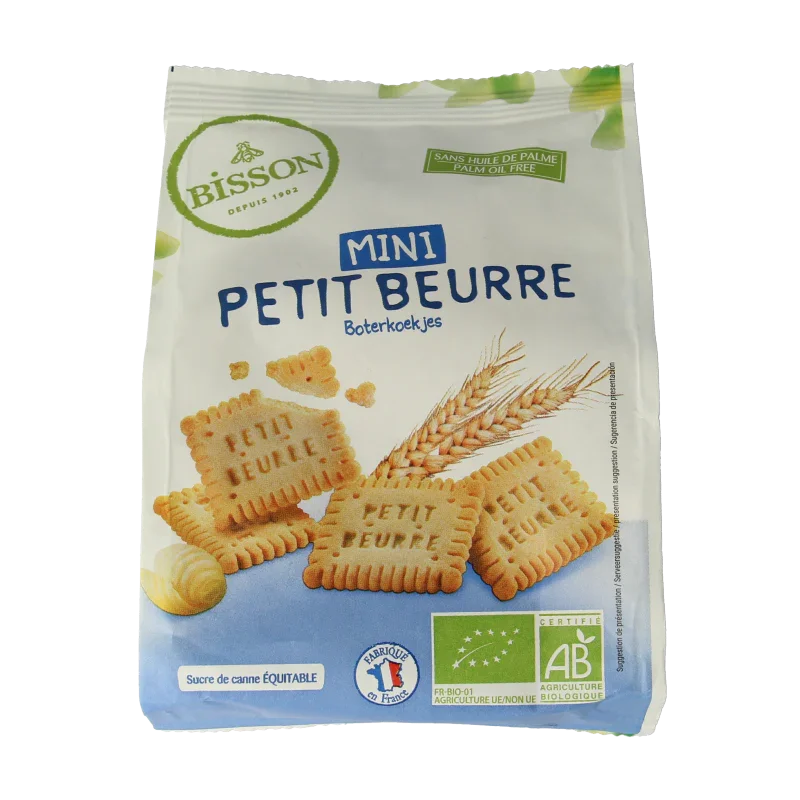 Bisson Mini petit beurre biscuitjes bio 125 Gram