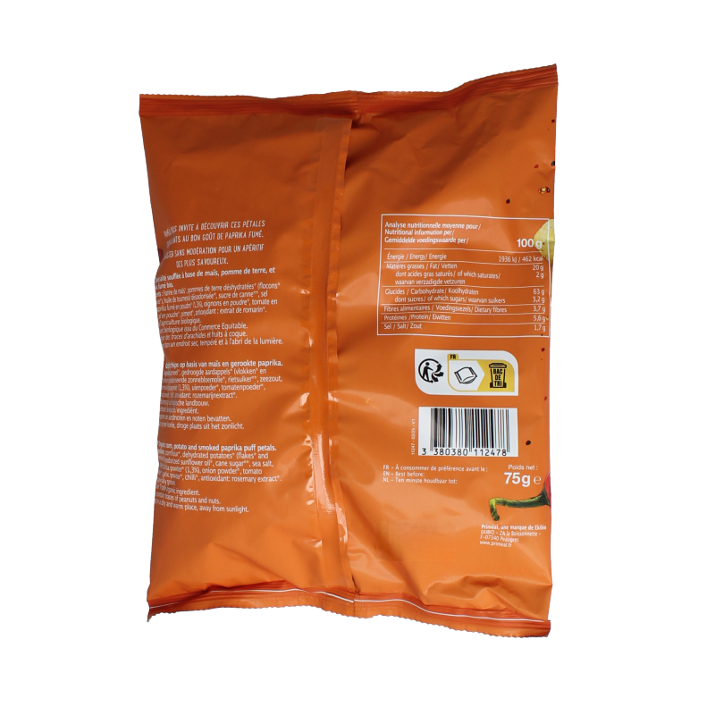 Primeal Chips gerookte paprika bio 75 Gram