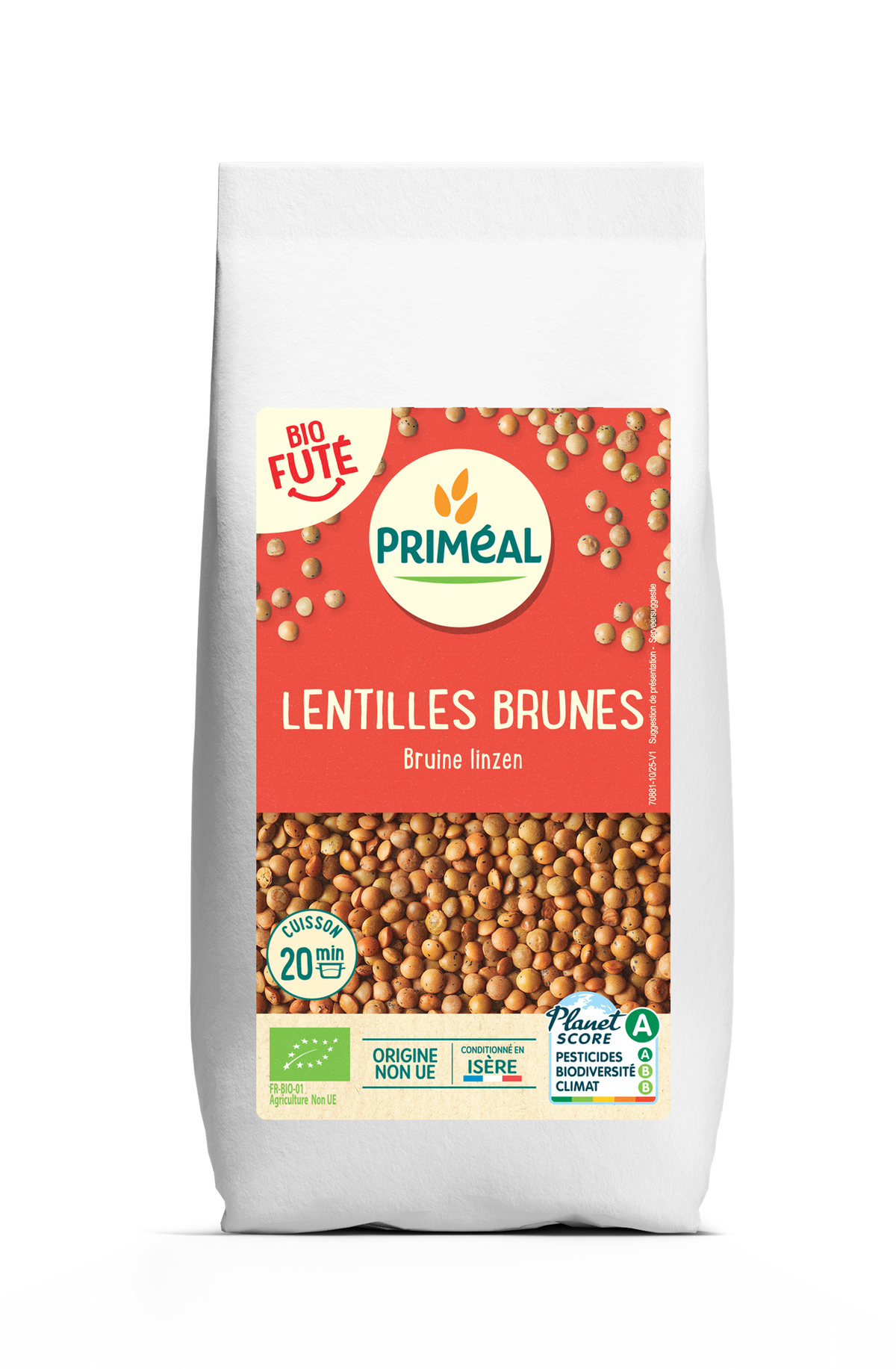 Primeal Bruine linzen bio 500.00 Gram