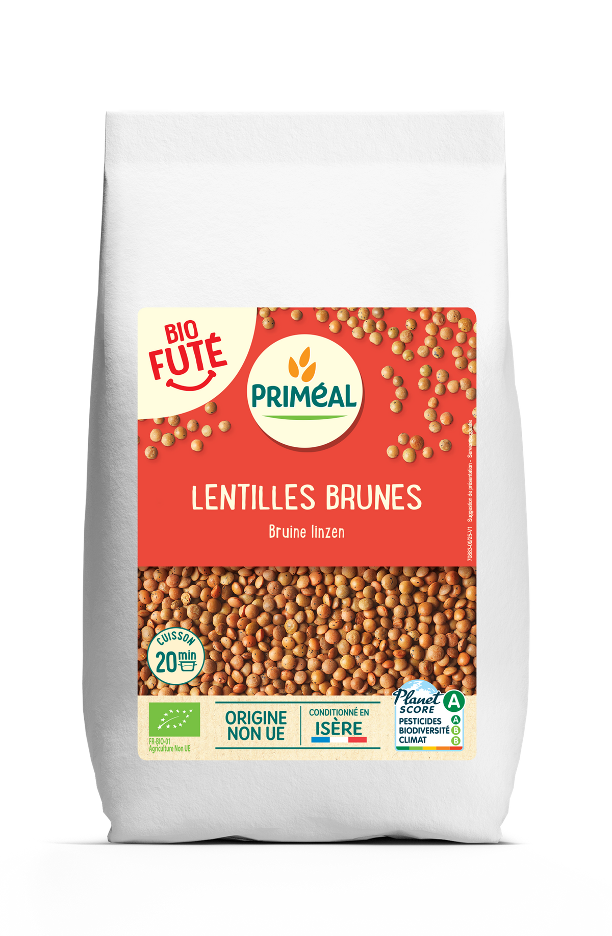 Primeal Bruine linzen bio 1000.00 Gram
