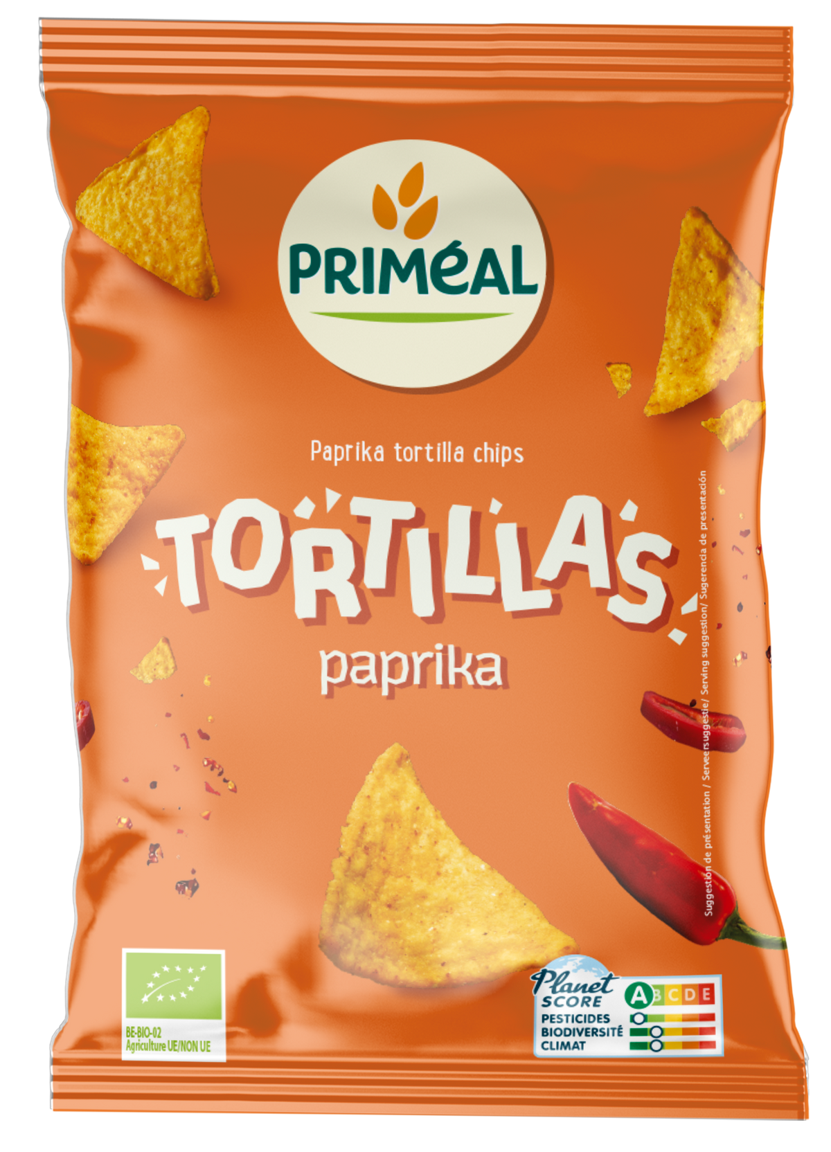 Primeal Paprika tortillas bio 125.00 Gram