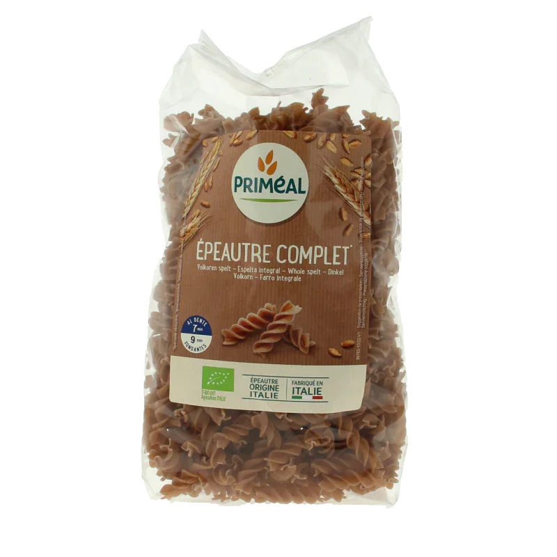 Primeal Spelt fusilli spiralen volkoren bio 500 Gram
