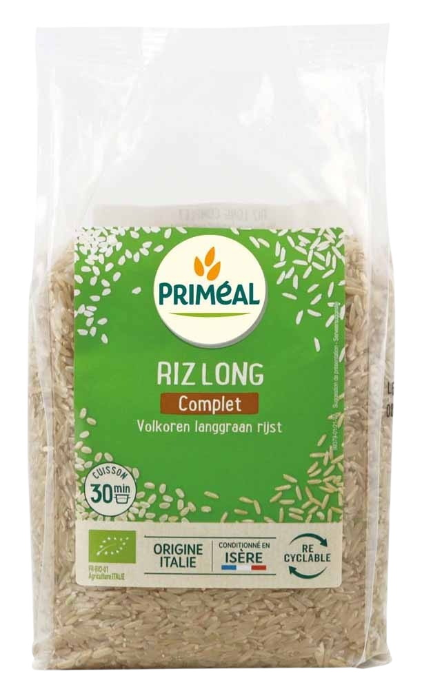 Primeal Volkoren langgraan rijst bio 1.00 Kilogram