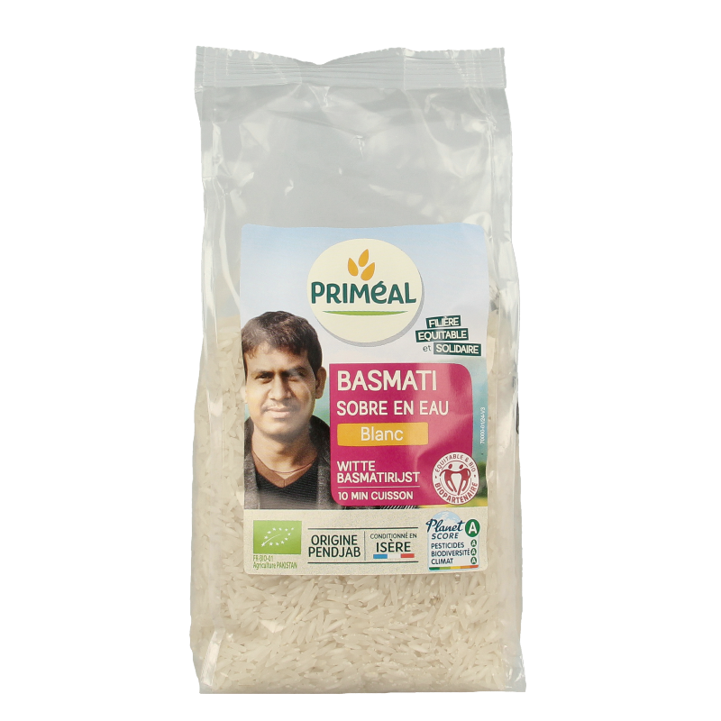 Primeal Witte basmati rijst bio 500 Gram