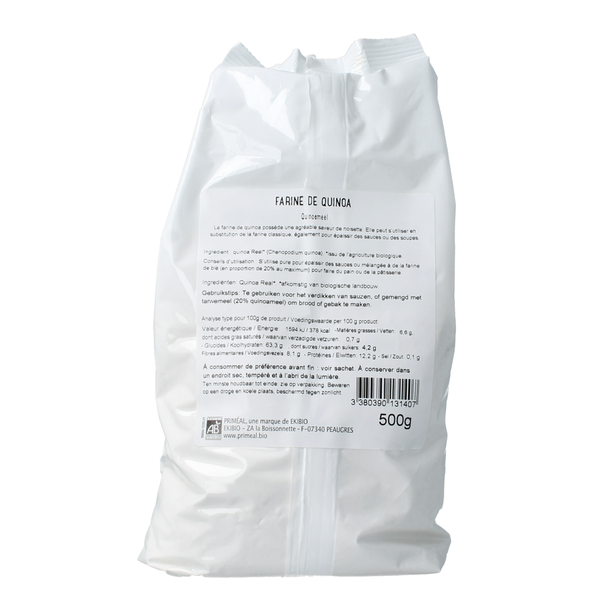 Primeal Quinoa meel bio 500.00 Gram