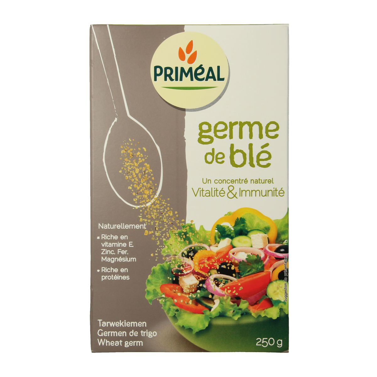 Primeal Op=Op Tarwekiemen 250.00 Gram