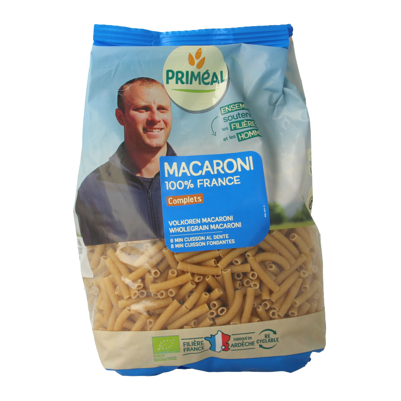 Primeal Volkoren macaroni bio 500 Gram