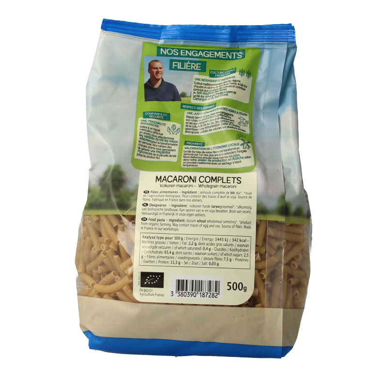 Primeal Volkoren macaroni bio 500 Gram